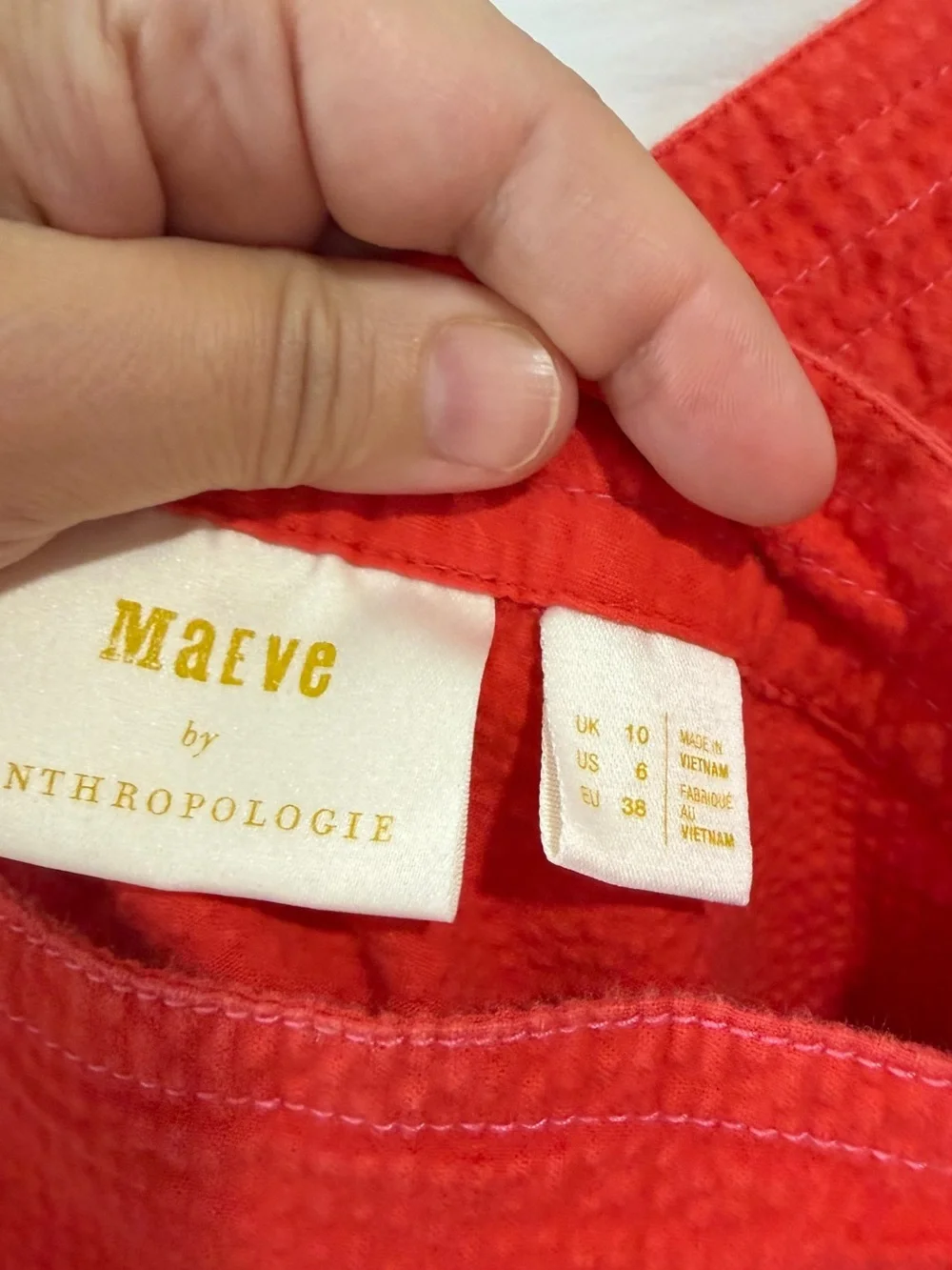 Maeve by Anthropologie Red Cross Back Midi Dress Size 6